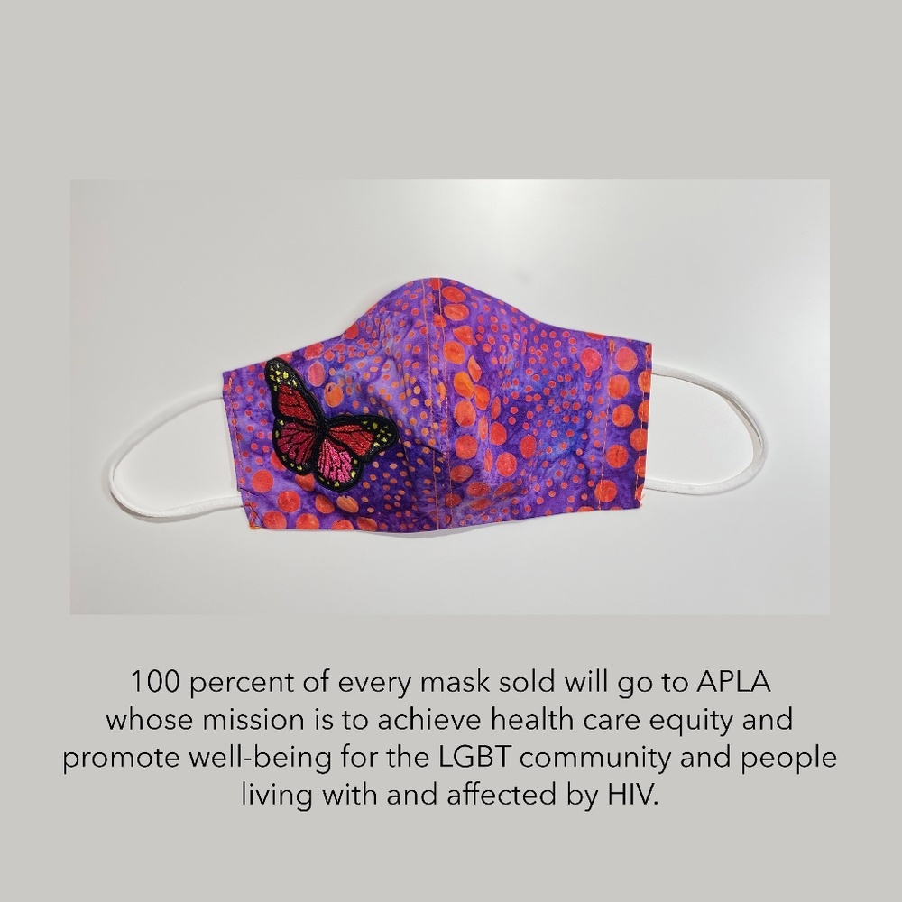 Face Mask (Reversible) Tropical Hawaiian Butterfly